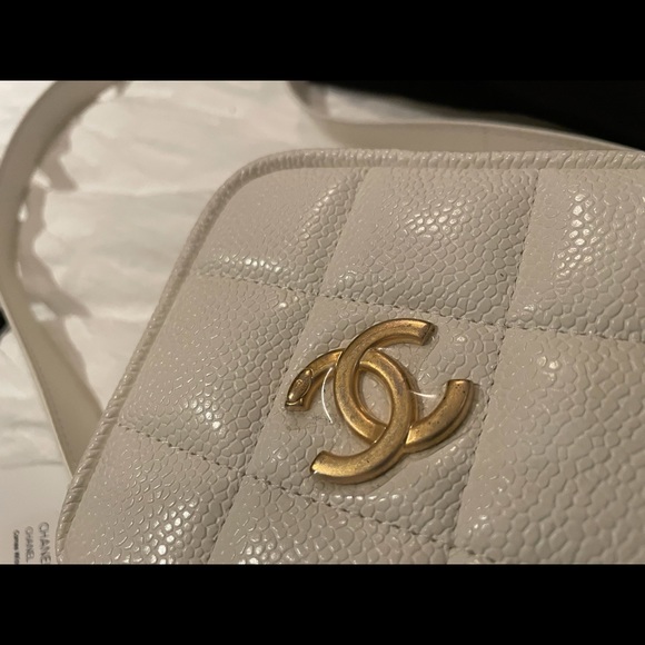 Chanel white Caviar Coin bag waist belt pouch GHW - Picture 10 of 15